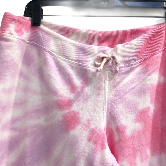 CHEWY PINK/PURPLE/WHITE TIE DYE WIDE LEG LOUNGE PANTS SIZE LARGE - Picture 5 of 11